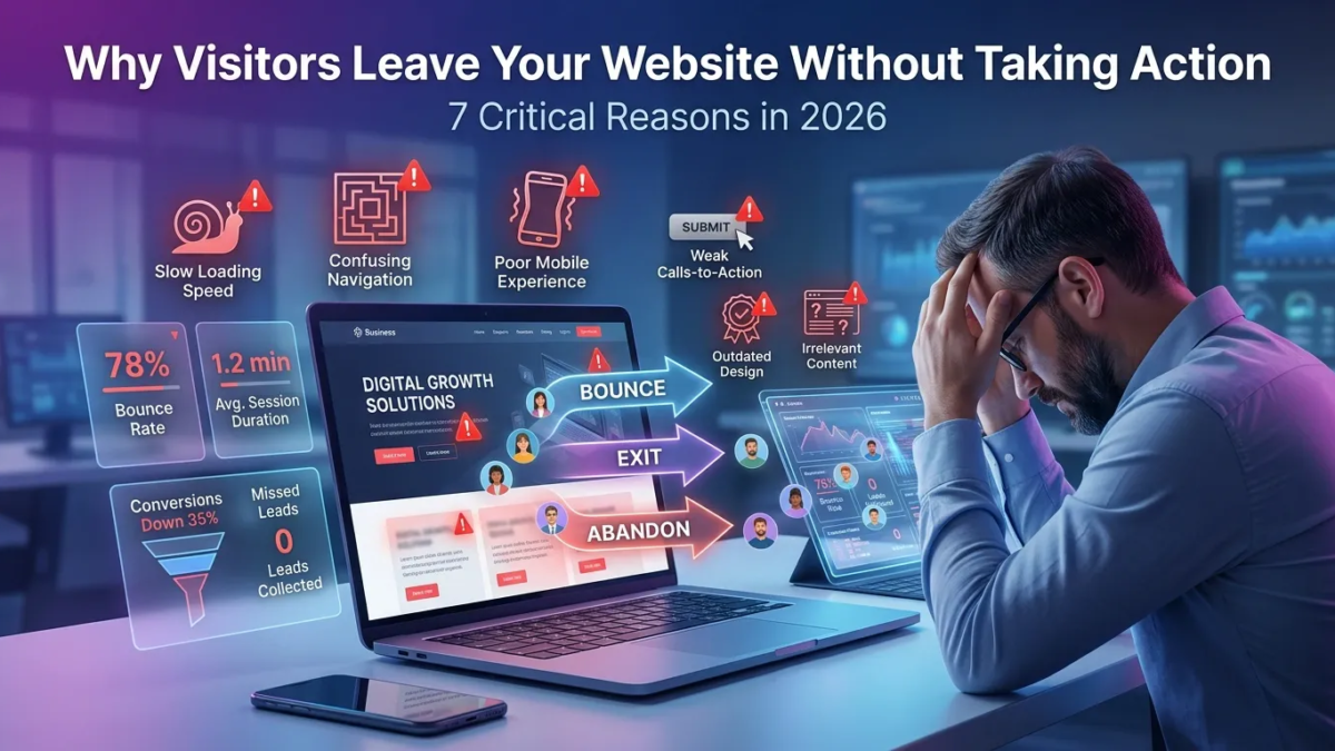 Why Visitors Leave Your Website Without Taking Action. 7 Critical Reasons in 2026