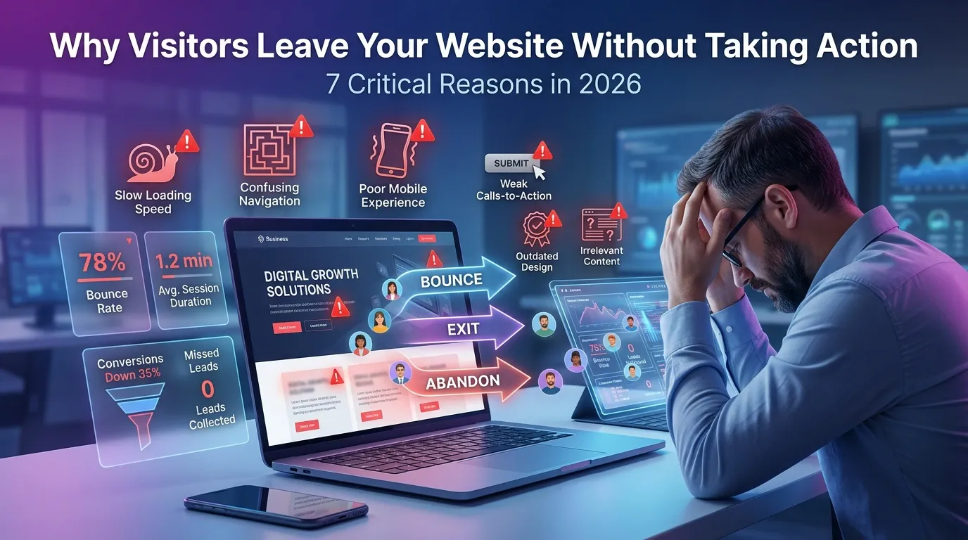 Why Visitors Leave Your Website Without Taking Action. 7 Critical Reasons in 2026